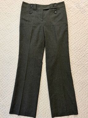 Ann Taylor Signature Fit Gray Lined Trouser Pants Size 6 EUC